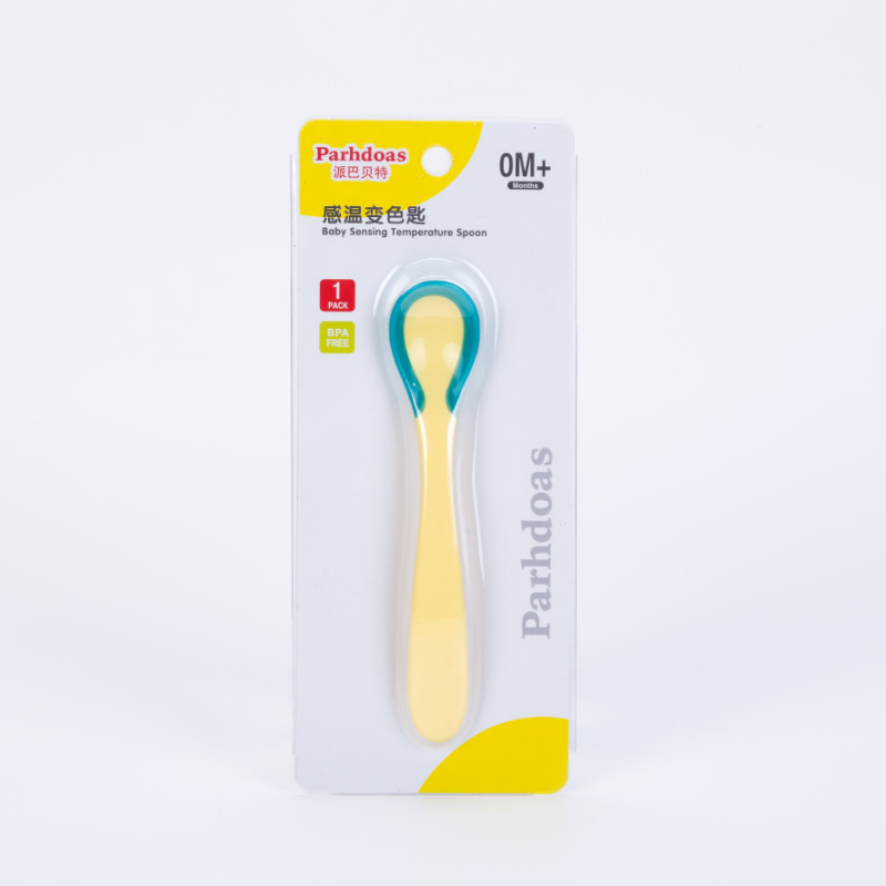 Peabbert Temperature-Sensitive Color-Changing Spoon Baby Feeding Color Changing Spoons Feeding Spoon Eating Tableware 71246