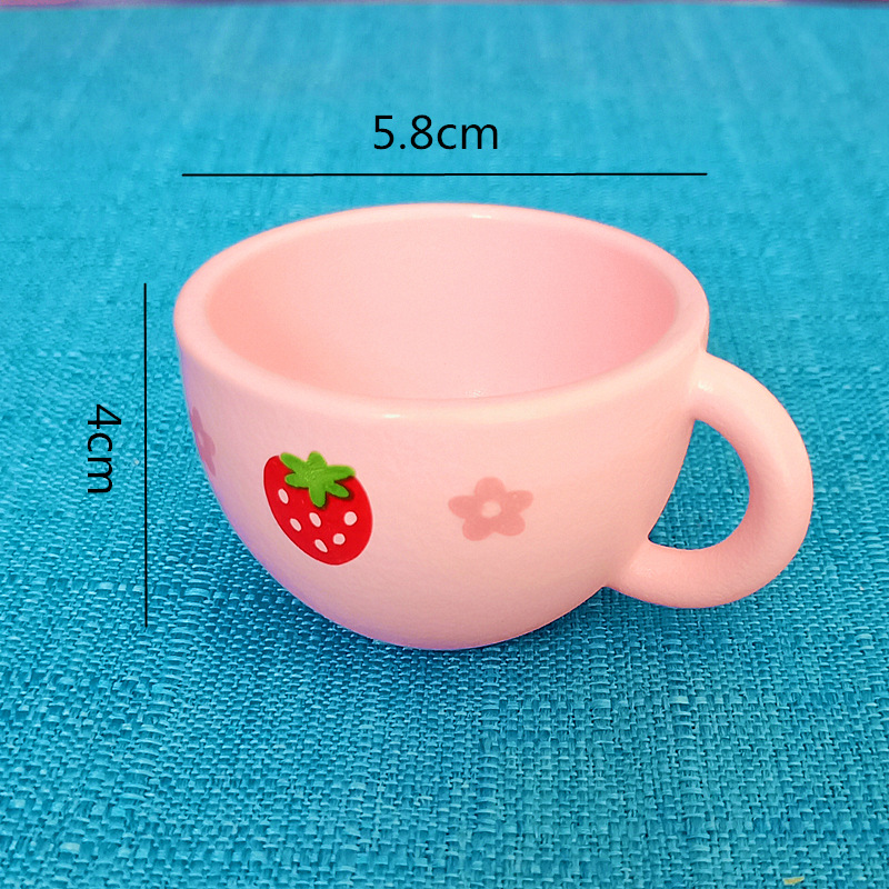 Baby Gift Simulation Kitchen Accessories Cup and Saucer Dishes and Spoons Spare Parts Children Play House Cooking Wooden Children Toys