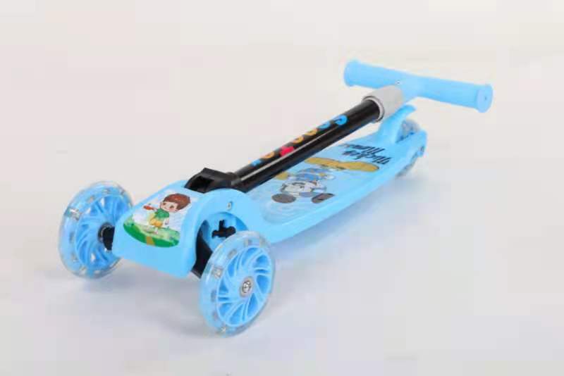 Manufacturers Supply Gifts Children&#039;s Scooter Folding High-Meter Car Three-Wheel Flash Scooter Frog-Style Baby Swing Car