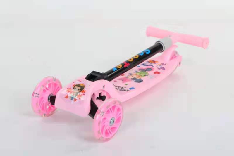 Manufacturers Supply Gifts Children&#039;s Scooter Folding High-Meter Car Three-Wheel Flash Scooter Frog-Style Baby Swing Car