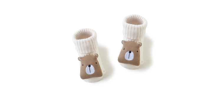 Children's Socks Autumn New Korean Embroidery Doll Baby's Socks Non-Slip Dispensing Room Socks Infant Toddler Socks