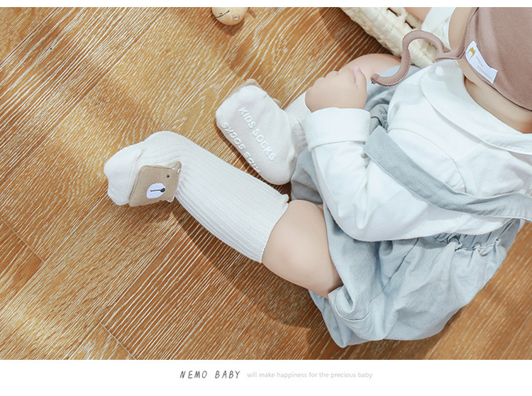 Children's Socks Autumn New Korean Embroidery Doll Baby's Socks Non-Slip Dispensing Room Socks Infant Toddler Socks