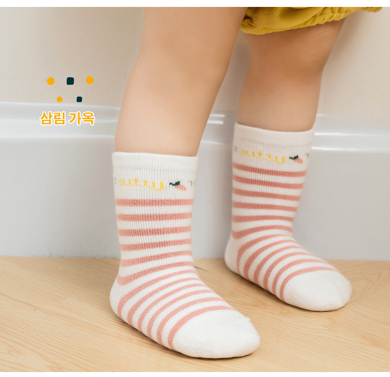 21 Autumn and Winter New Three-Dimensional High-Top Baby's Socks Cute Cartoon Infant Children's Socks Five Pairs Small Tube Socks