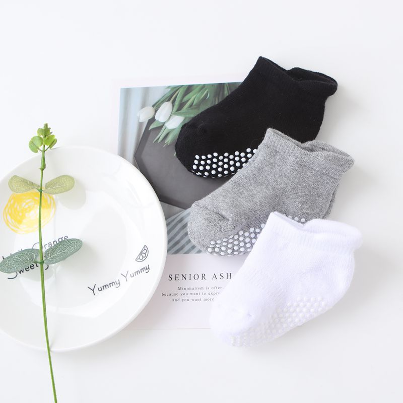 Spring and Summer Children Non-Slip Socks Boys and Girls Baby Toddler Socks Infant Boat Socks Parent-Child Room Socks Pure Cotton Socks