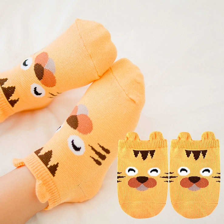 [Animal Party Three-Dimensional Boat Socks] Korean New Cartoon Children's Polyester Cotton Baby and Infant No-Skid Floor Socks