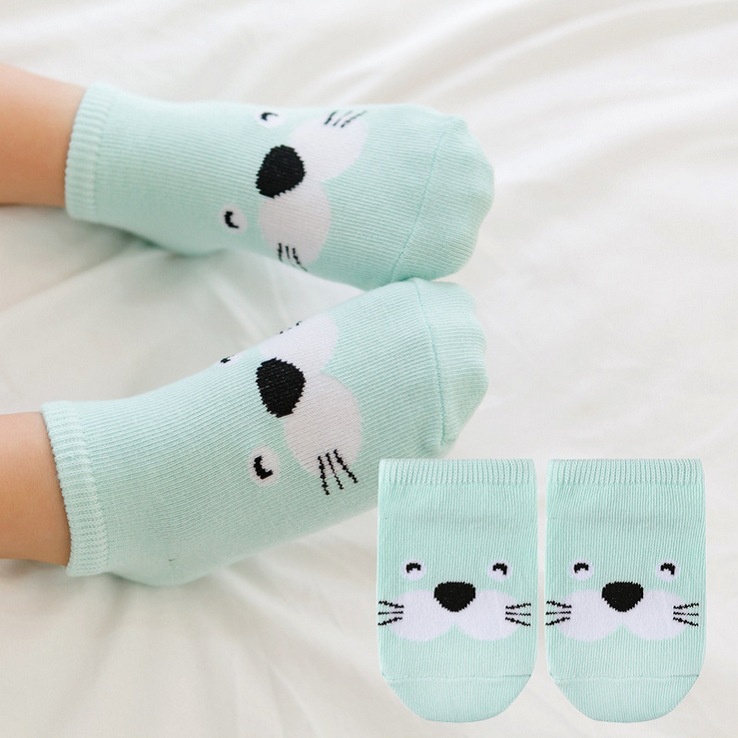 [Animal Party Three-Dimensional Boat Socks] Korean New Cartoon Children&#039;s Polyester Cotton Baby and Infant No-Skid Floor Socks