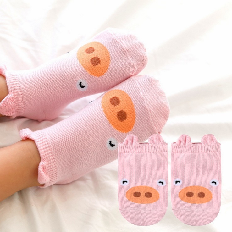 [Animal Party Three-Dimensional Boat Socks] Korean New Cartoon Children&#039;s Polyester Cotton Baby and Infant No-Skid Floor Socks