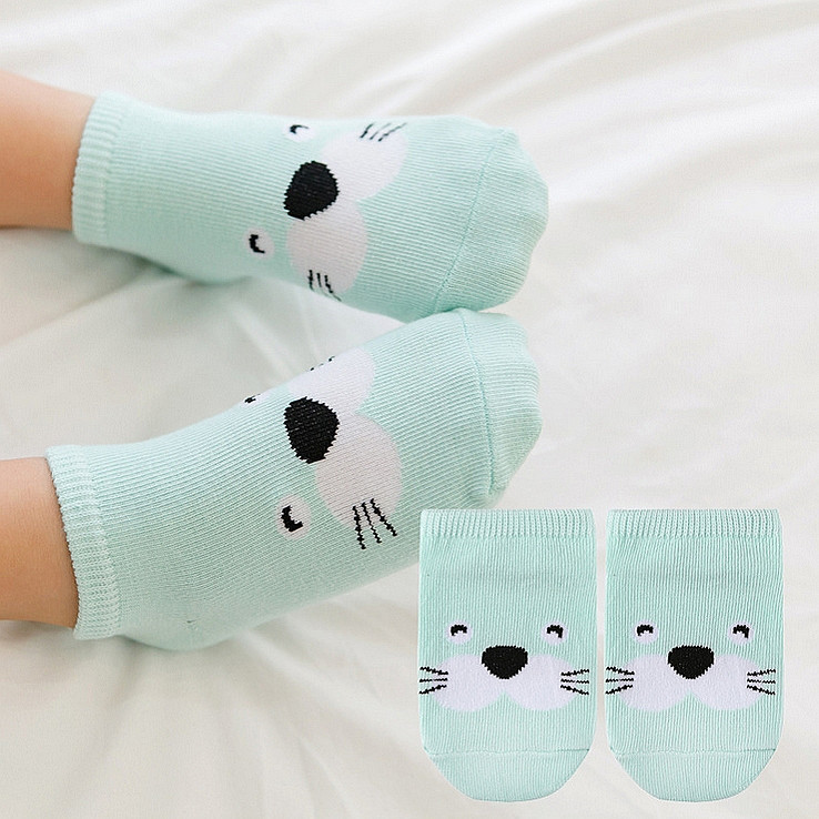 [Animal Party Three-Dimensional Boat Socks] Korean New Cartoon Children's Polyester Cotton Baby and Infant No-Skid Floor Socks