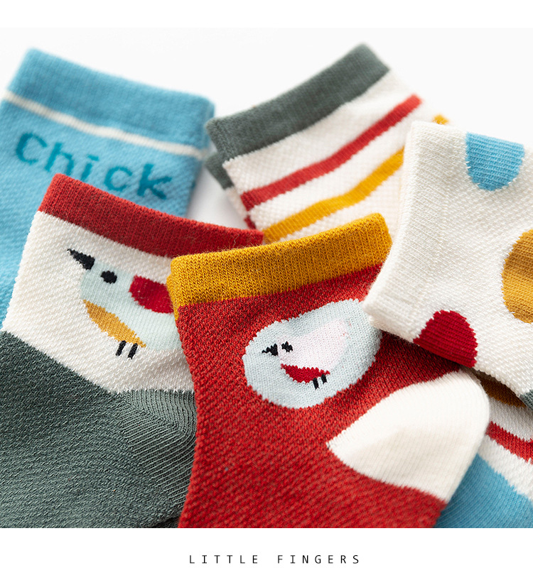 Socks Whole Zhuo Upper Cotton Children's Socks Spring and Summer Cartoon Animal Baby and Infant Socks Mesh Boat Socks