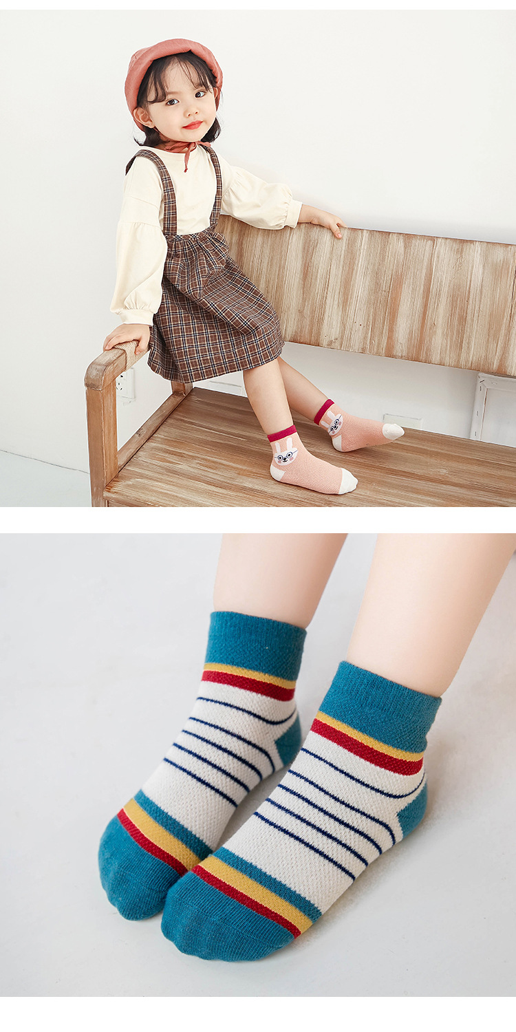Socks Whole Zhuo Upper Cotton Children's Socks Spring and Summer Cartoon Animal Baby and Infant Socks Mesh Boat Socks