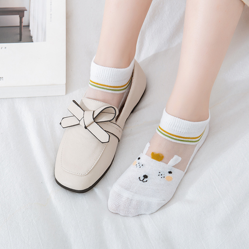 Children&#039;s Socks Summer Thin Mesh Kanekalon Cartoon Socks Live Streaming Boys&#039; Girl Infant Socks Baby Boat Socks