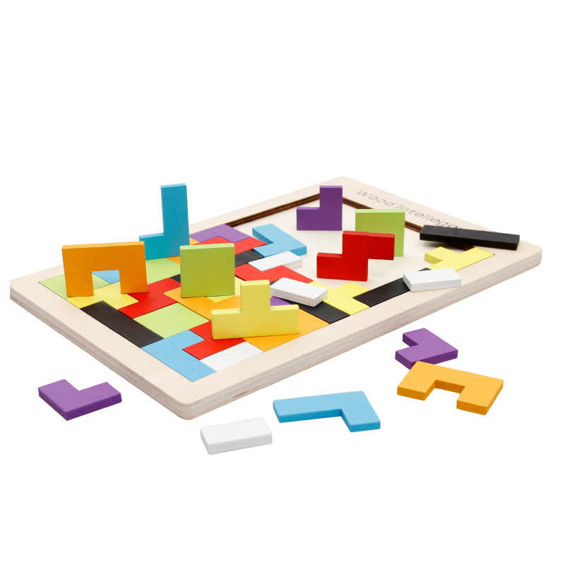 Wooden 3D 3D Puzzle Model Puzzle Infant Children Early Childhood Educational Toys Animal Transportation Wooden Puzzle Toy