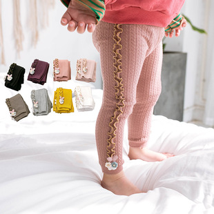 Spring and Autumn Hollow Flower Hole Baby Floor Socks Glue Dispensing Non-Slip Infant Socks Lace Bow Children's Socks