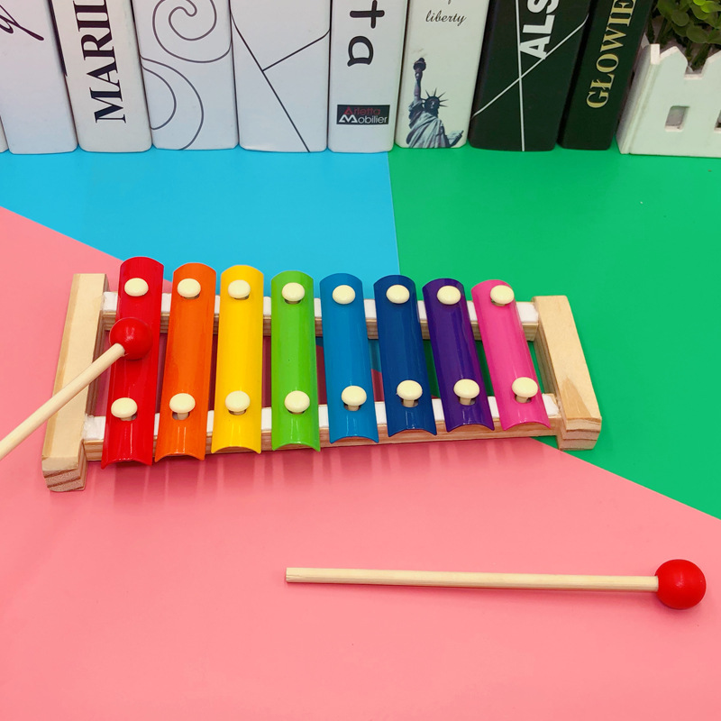 Baby Early Childhood Education Colorful Music Box Wooden Toy Piano Infant Little Xylophone Children Educational Wooden Toys