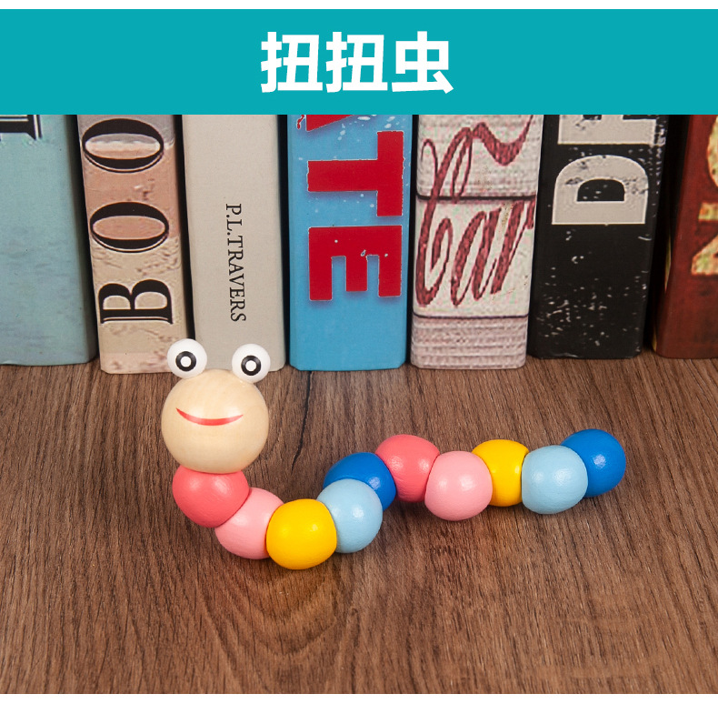 One Piece Dropshipping Early Education Infant Children's Toys Beaded Beads Sets of Column Building Blocks Percussion Piano Rainbow Tower Toy Worm Package