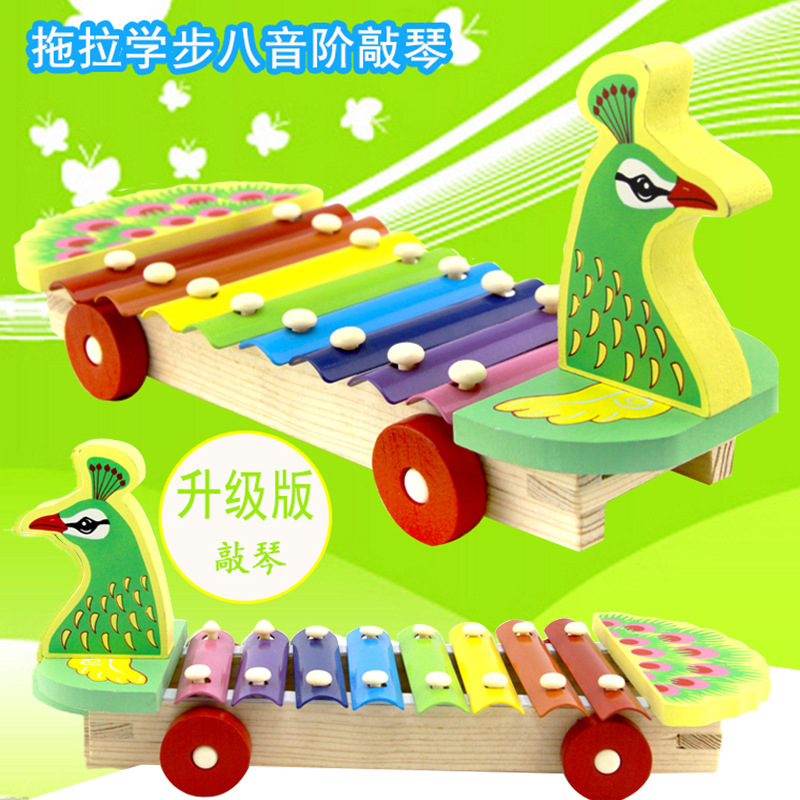 Wholesale Three-Dimensional Peacock Piano Children&#039;s Musical Instrument Infant Early Education Toys Percussion Musical Instrument Children Toy Piano