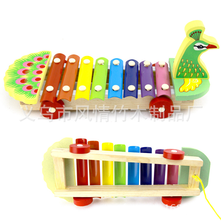 Wholesale Three-Dimensional Peacock Piano Children&#039;s Musical Instrument Infant Early Education Toys Percussion Musical Instrument Children Toy Piano