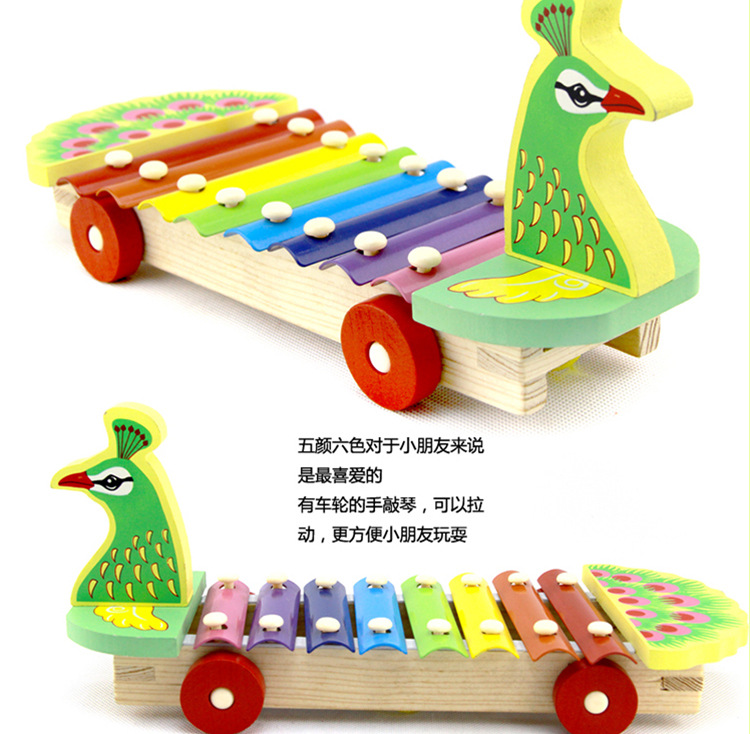 Wholesale Three-Dimensional Peacock Piano Children's Musical Instrument Infant Early Education Toys Percussion Musical Instrument Children Toy Piano