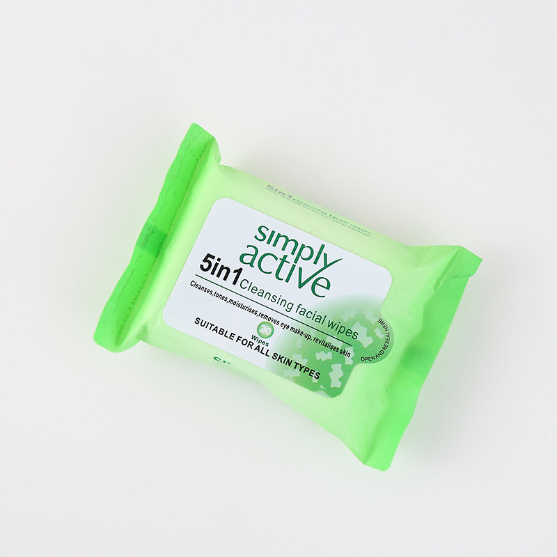 English Version Export 20 Pieces Wet Wipes Women's Makeup Remover Wet Tissue Customized Baby Cleansing Wet Tissue Wholesale