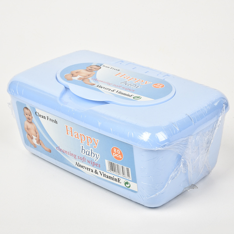 Baby Cleansing Wipe Ladies' Makeup Remover Wet Tissue 80 Pieces Boxed Wet Tissue Lazy Cleansing, Hydrating and Moisturizing Tissue