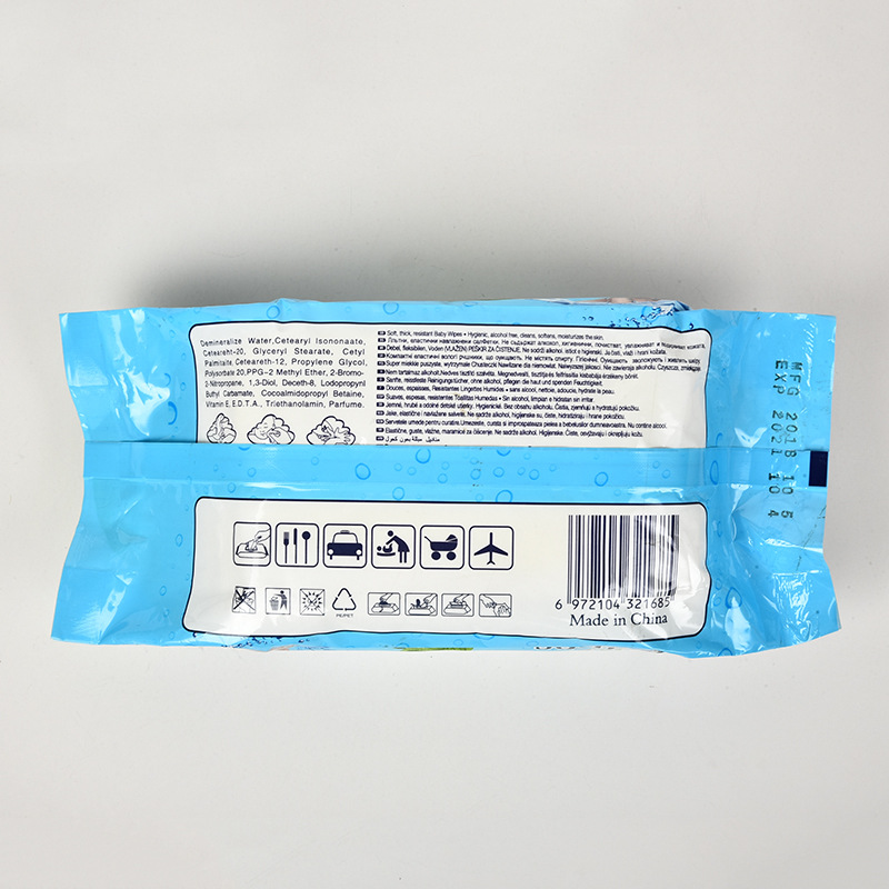 Manufacturer Ying 80 Pieces Baby Cleansing Wipe Women&#039;s Cleaning Makeup Remover Wet Tissue with Lid Moisturizing Moisturizing Wet Tissue