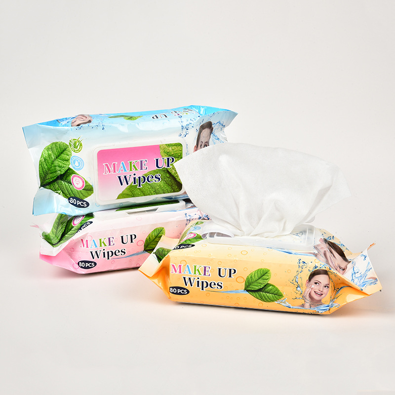 Manufacturer Ying 80 Pieces Baby Cleansing Wipe Women's Cleaning Makeup Remover Wet Tissue with Lid Moisturizing Moisturizing Wet Tissue