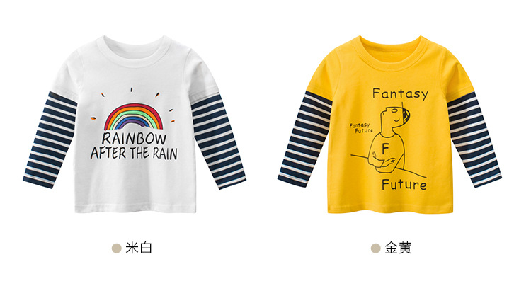Korean Style Children's Clothing Wholesale 2021 Spring Clothes Girls' Bottoming Shirt Babies' Long Sleeve T-shirt Baby Clothes One Piece Dropshipping Ins