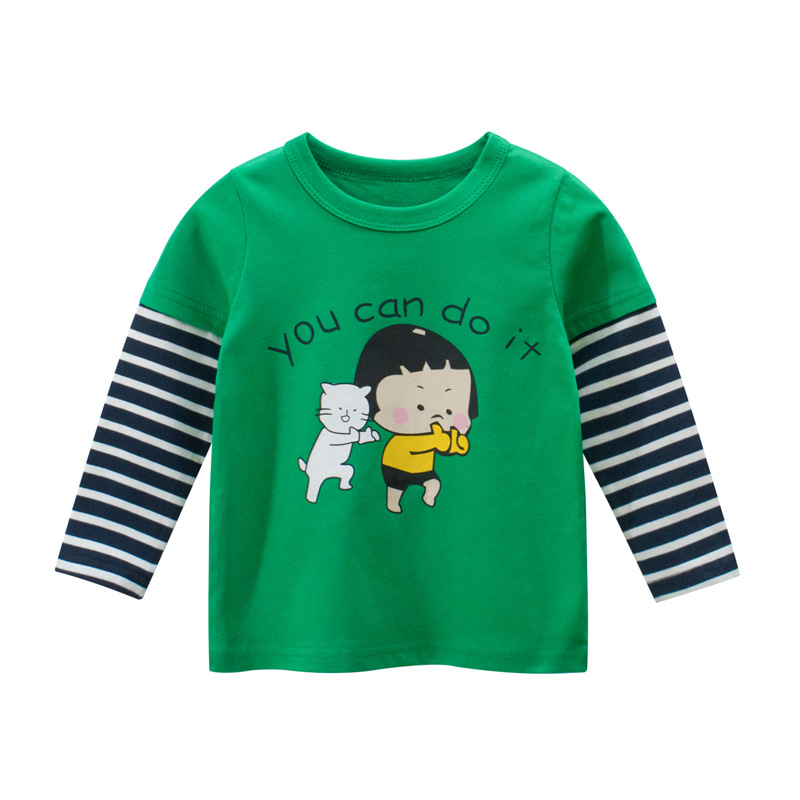 Korean Style Children&#039;s Clothing Wholesale 2021 Spring Clothes Girls&#039; Bottoming Shirt Babies&#039; Long Sleeve T-shirt Baby Clothes One Piece Dropshipping Ins