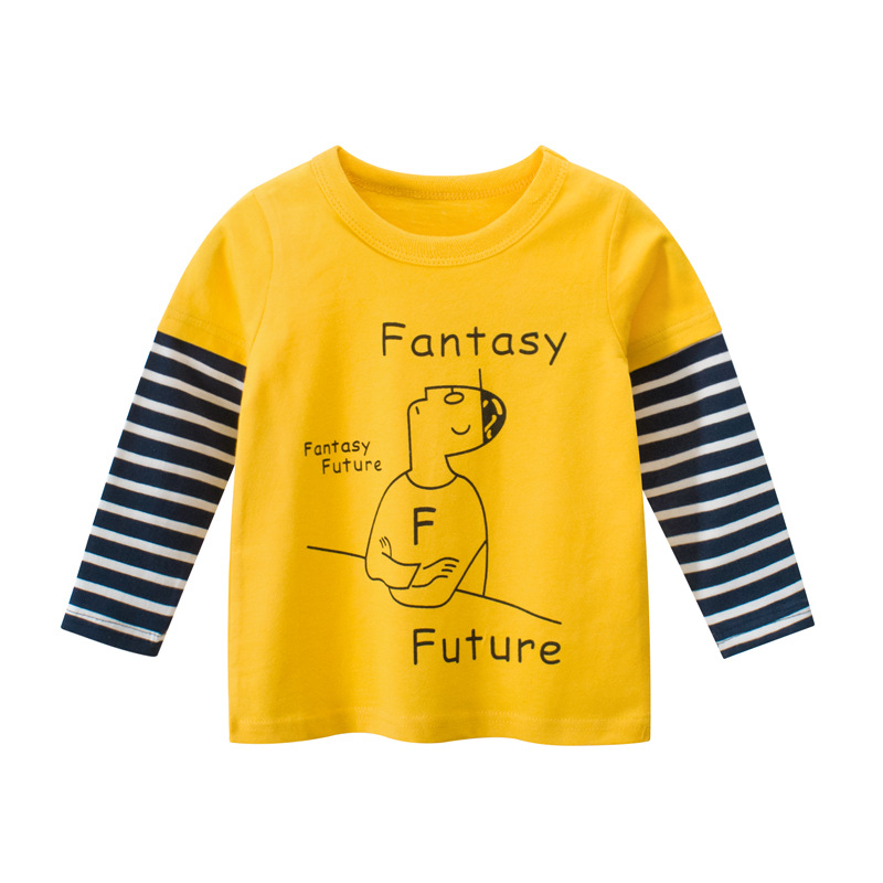 Korean Style Children&#039;s Clothing Wholesale 2021 Spring Clothes Girls&#039; Bottoming Shirt Babies&#039; Long Sleeve T-shirt Baby Clothes One Piece Dropshipping Ins