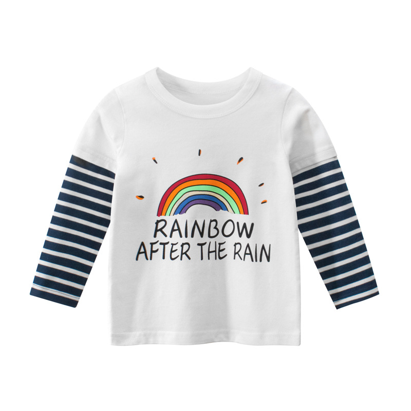 Korean Style Children&#039;s Clothing Wholesale 2021 Spring Clothes Girls&#039; Bottoming Shirt Babies&#039; Long Sleeve T-shirt Baby Clothes One Piece Dropshipping Ins