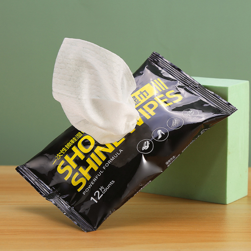 Wet Tissue for Shining Shoes 12-Piece Sports Shoes White Shoes Cleaning Wipes Disposable Portable Wet Tissue for Shining Shoes Stain Removing Wipes