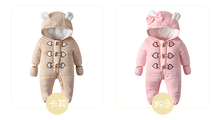 INS Popular Baby Winter Clothes Jumpsuit Thick Quilted Fleece-Lined Keep Baby Warm Cotton-Padded Coat Baby Clothes Foreign Trade Children's Wear INS Popular Baby Winter Clothes Jumpsuit Thick Quilted Fleece-Lined Keep Baby Warm Cotton-Padded Coat Baby Clothes Foreign Trade Children's Wear