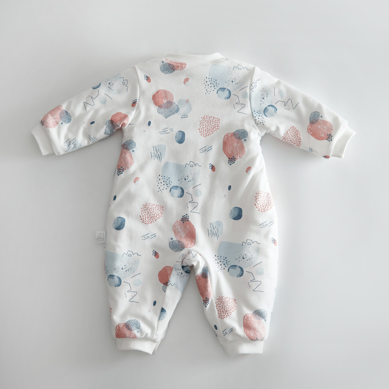 Newborn Baby Clothes Cotton Thickened Jumpsuit Baby Autumn and Winter Clothes Romper Thin Cotton Romper New Cotton-Padded Coat