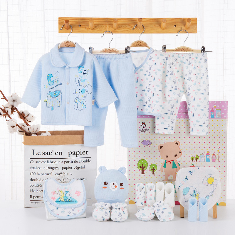 Pure Cotton Baby Clothes Newborn Gift Box Autumn and Winter Suit Just Born Gift for One Month Old Newborn Baby Baby Supplies Collection