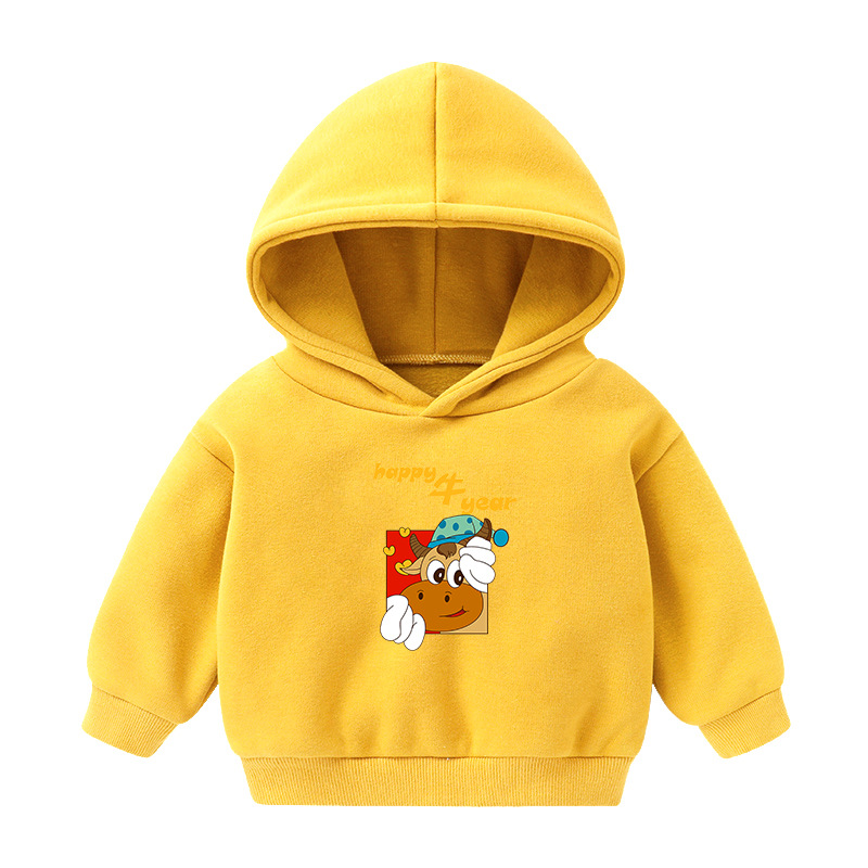 Foreign Trade Children's Wear Girls' Boys' Cute Long Sleeve Hoodies Children Fashionable Fleece-Lined Hooded Autumn Baby Clothes Foreign Trade Children's Wear Girls' Boys' Cute Long Sleeve Hoodies Children Fashionable Fleece-Lined Hooded Autumn Baby Clothes