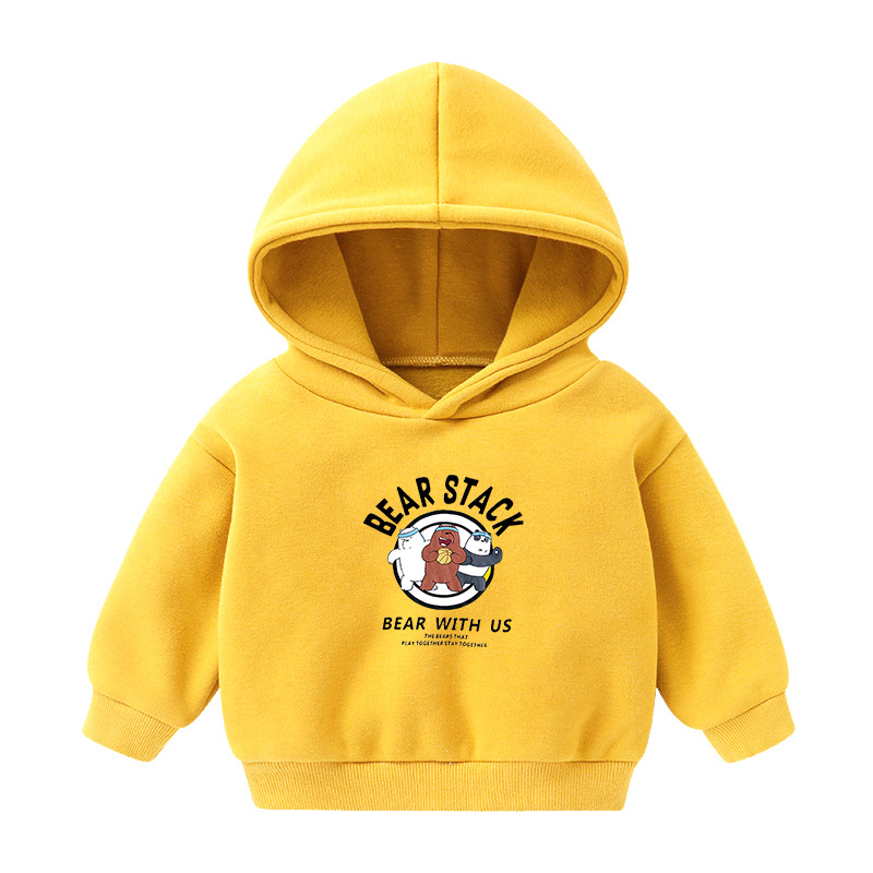 Foreign Trade Children's Wear Girls' Boys' Cute Long Sleeve Hoodies Children Fashionable Fleece-Lined Hooded Autumn Baby Clothes Foreign Trade Children's Wear Girls' Boys' Cute Long Sleeve Hoodies Children Fashionable Fleece-Lined Hooded Autumn Baby Clothes