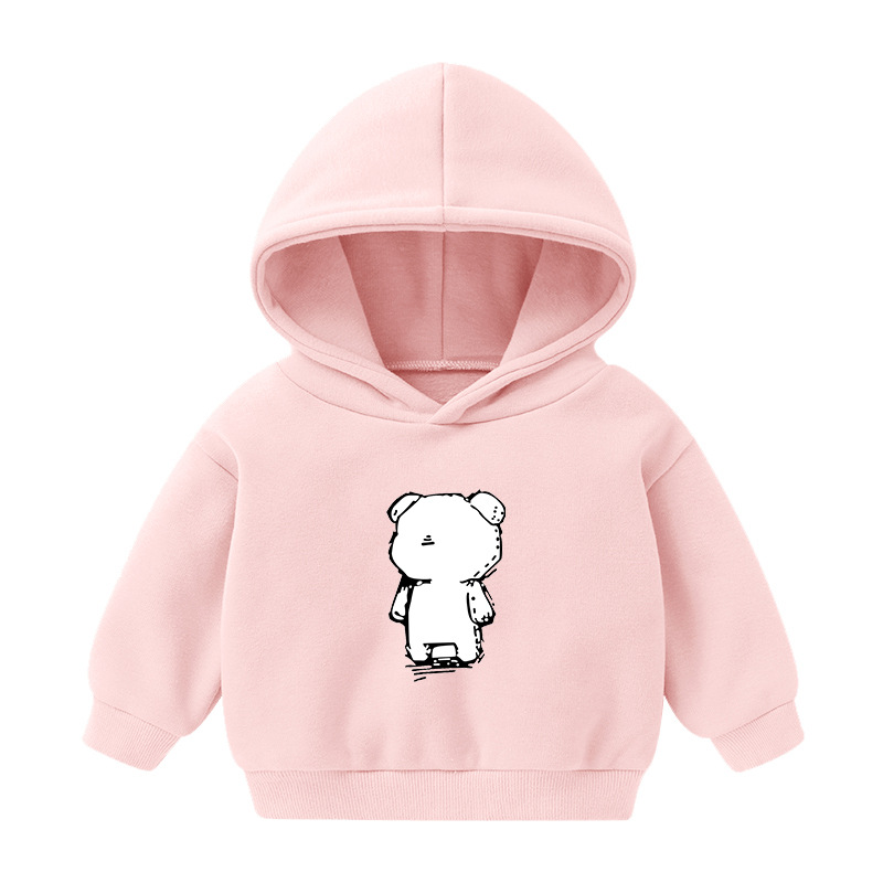 Foreign Trade Children's Wear Girls' Boys' Cute Long Sleeve Hoodies Children Fashionable Fleece-Lined Hooded Autumn Baby Clothes Foreign Trade Children's Wear Girls' Boys' Cute Long Sleeve Hoodies Children Fashionable Fleece-Lined Hooded Autumn Baby Clothes