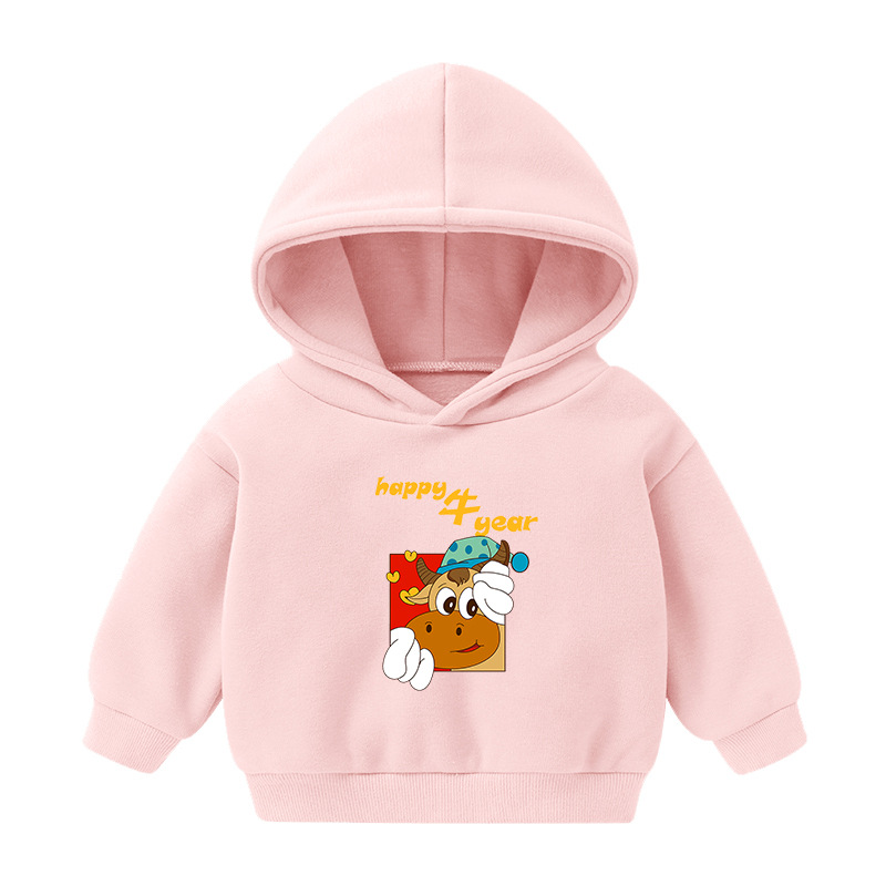 Foreign Trade Children's Wear Girls' Boys' Cute Long Sleeve Hoodies Children Fashionable Fleece-Lined Hooded Autumn Baby Clothes Foreign Trade Children's Wear Girls' Boys' Cute Long Sleeve Hoodies Children Fashionable Fleece-Lined Hooded Autumn Baby Clothes
