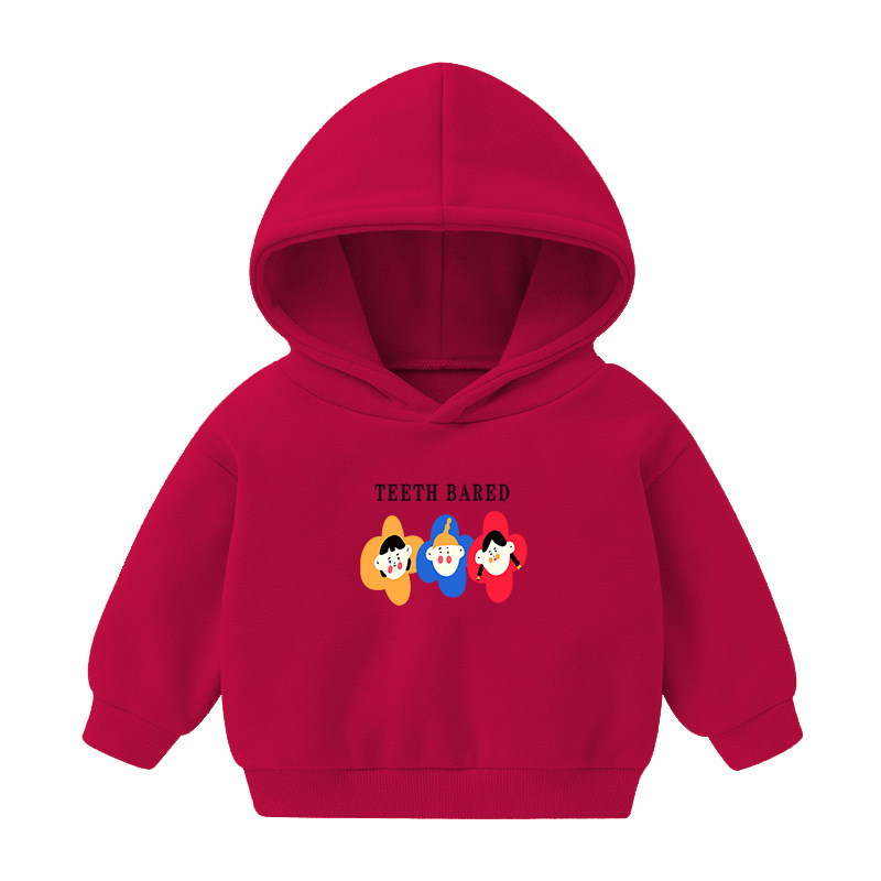 Foreign Trade Children's Wear Girls' Boys' Cute Long Sleeve Hoodies Children Fashionable Fleece-Lined Hooded Autumn Baby Clothes Foreign Trade Children's Wear Girls' Boys' Cute Long Sleeve Hoodies Children Fashionable Fleece-Lined Hooded Autumn Baby Clothes