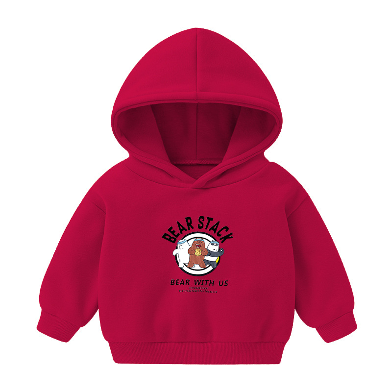 Foreign Trade Children's Wear Girls' Boys' Cute Long Sleeve Hoodies Children Fashionable Fleece-Lined Hooded Autumn Baby Clothes Foreign Trade Children's Wear Girls' Boys' Cute Long Sleeve Hoodies Children Fashionable Fleece-Lined Hooded Autumn Baby Clothes