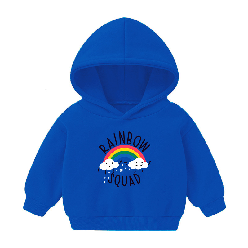 Foreign Trade Children's Wear Girls' Boys' Cute Long Sleeve Hoodies Children Fashionable Fleece-Lined Hooded Autumn Baby Clothes Foreign Trade Children's Wear Girls' Boys' Cute Long Sleeve Hoodies Children Fashionable Fleece-Lined Hooded Autumn Baby Clothes