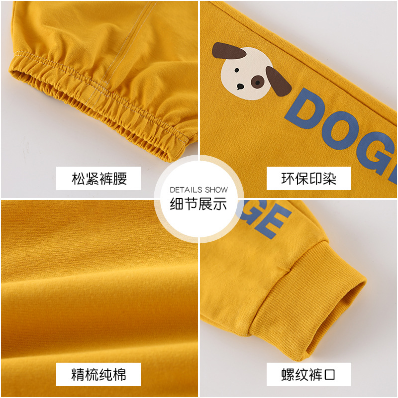 Children&#039;s Sweatshirt Suit Spring and Autumn Korean Style Fashionable Long Sleeve Sports Pants Boys&#039; Girls Outer Wear Baby Clothes Two-Piece Suit