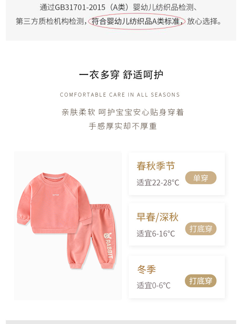 Children's Sweatshirt Suit Spring and Autumn Korean Style Fashionable Long Sleeve Sports Pants Boys' Girls Outer Wear Baby Clothes Two-Piece Suit