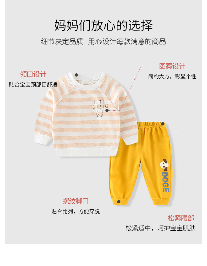 Children's Sweatshirt Suit Spring and Autumn Korean Style Fashionable Long Sleeve Sports Pants Boys' Girls Outer Wear Baby Clothes Two-Piece Suit