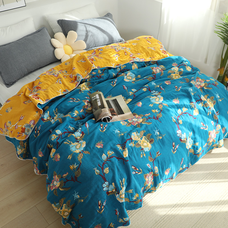 Yiwu Good Goods Towel Blanket Pure Cotton Double Single Air Conditioner Quilt Blanket Summer Child Baby Afternoon Napping Cover Blanket