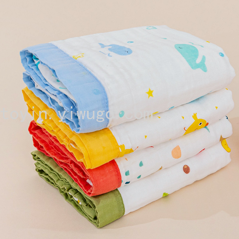 Six Layers Baby's Bath Towel Pure Cotton Gauze Super Soft Absorbent Newborn Blanket Quilt Children Towel Quilt 115*150
