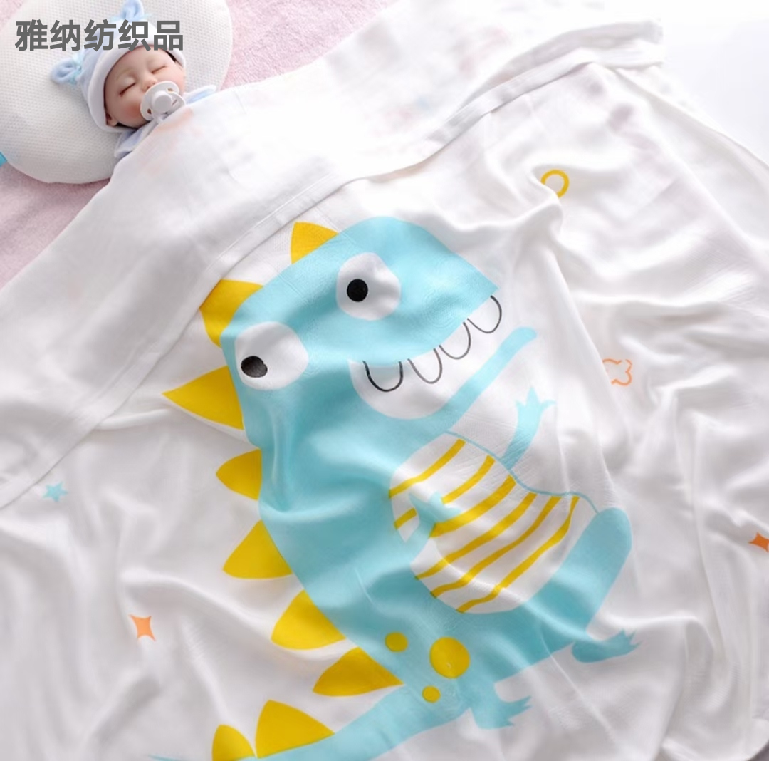 Yiwu Good Goods Ice Silk Blanket Bamboo Fiber Baby Blanket Children Towel Quilt Airable Cover Baby Swaddling Quilt Bath Towel