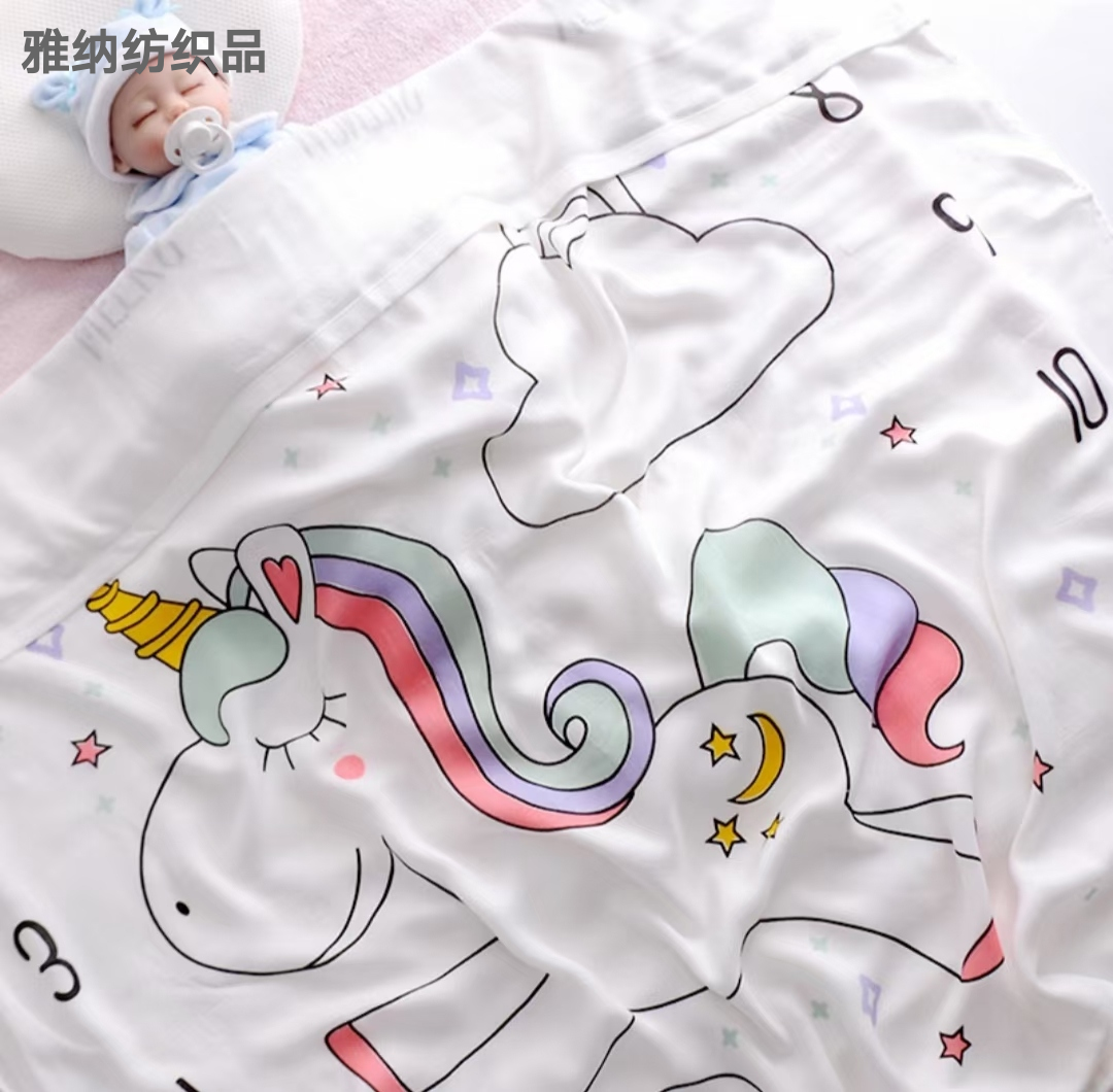 Yiwu Good Goods Ice Silk Blanket Bamboo Fiber Baby Blanket Children Towel Quilt Airable Cover Baby Swaddling Quilt Bath Towel