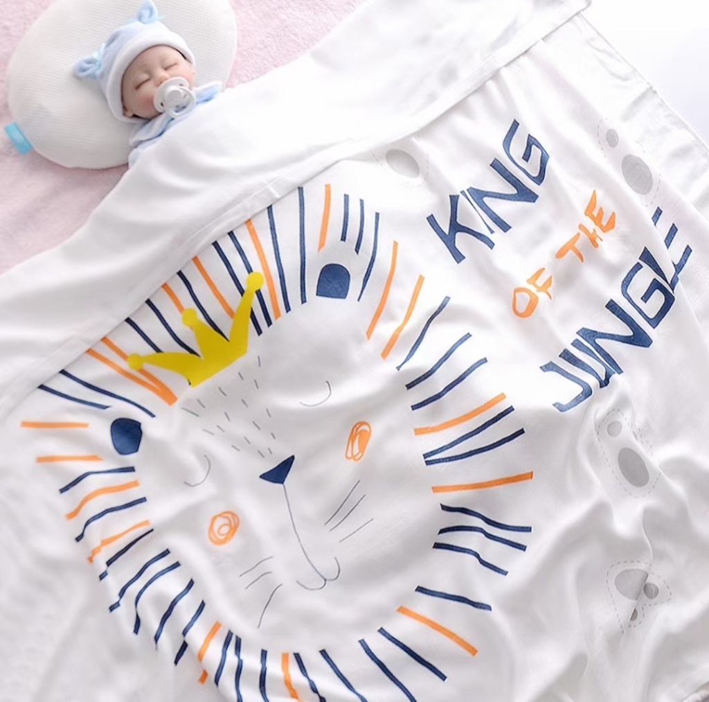Yiwu Good Goods Ice Silk Blanket Bamboo Fiber Baby Blanket Children Towel Quilt Airable Cover Baby Swaddling Quilt Bath Towel