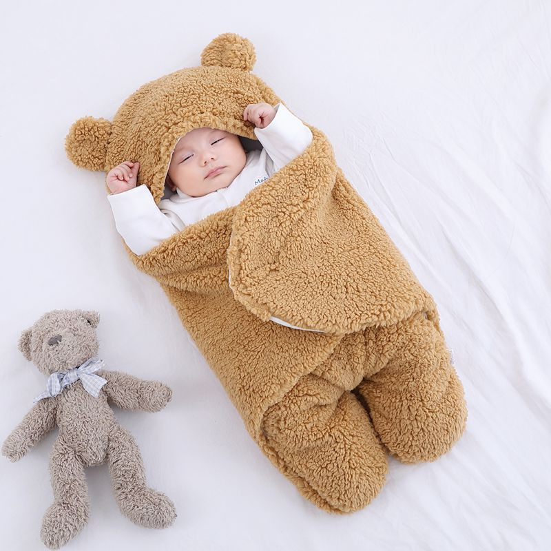 Autumn and Winter Newborn Baby Thickened Quilt Newborn Baby Anti-Startle Anti-Kick Sleeping Bag Baby&#039;s    Baby Blanket